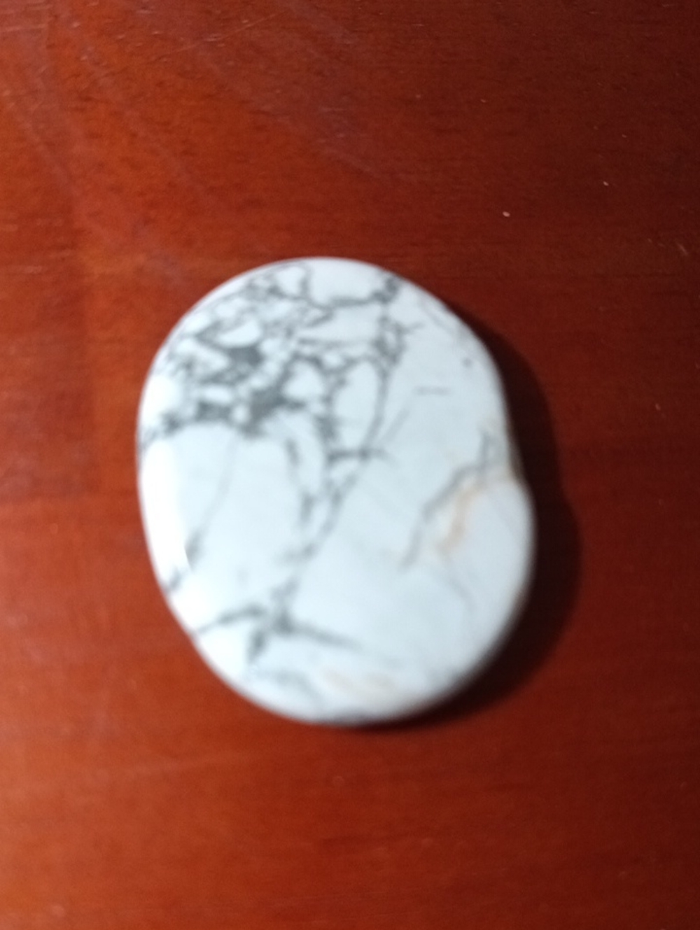 Gold Script Howlite Crystal Worry Stone - Picture 3 of 5